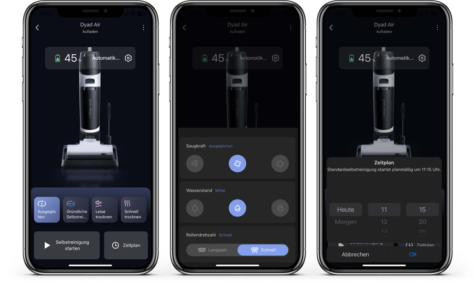 Roborock Dyad Air - App - Reinigung
