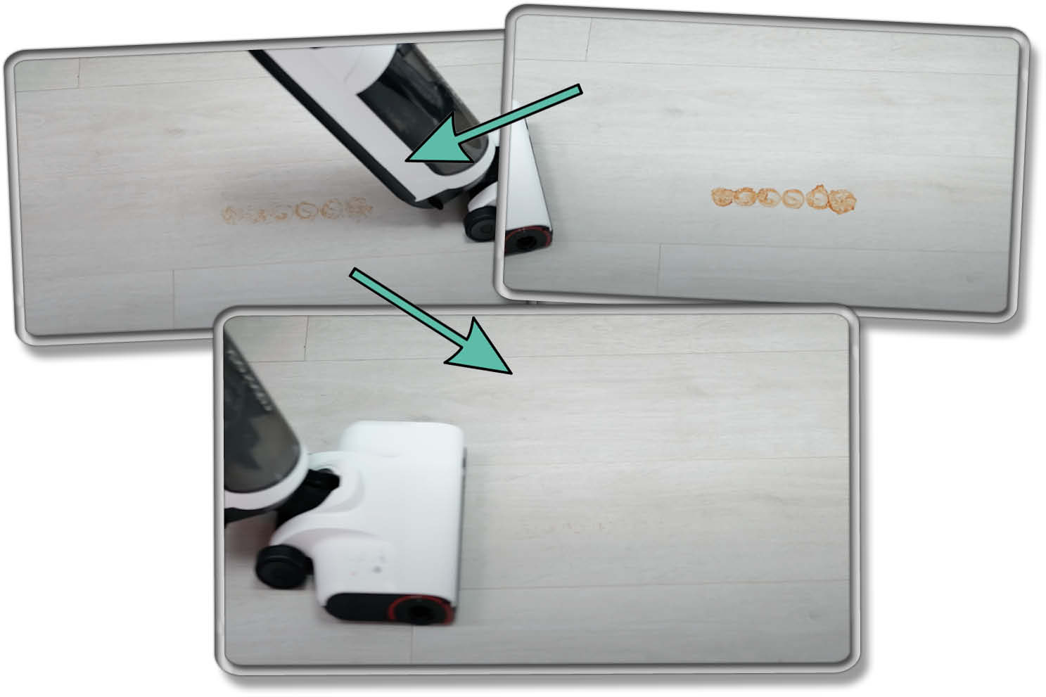 Roborock Dyad Air - Die gemessene Reinigungsleistung mit eingetrockneter Verschmutzung