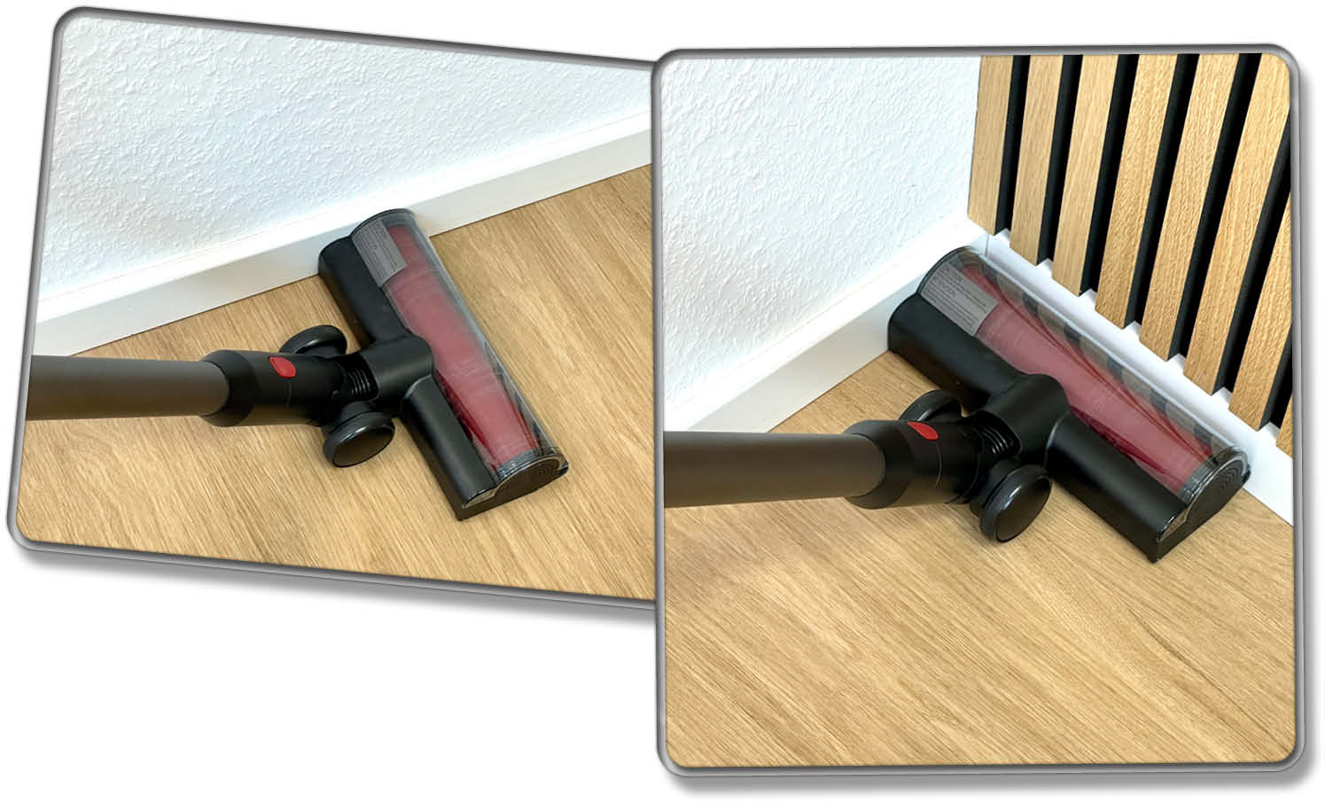 Roborock Dyad Pro Combo - Die gemessene Rand und Eckenreinigung