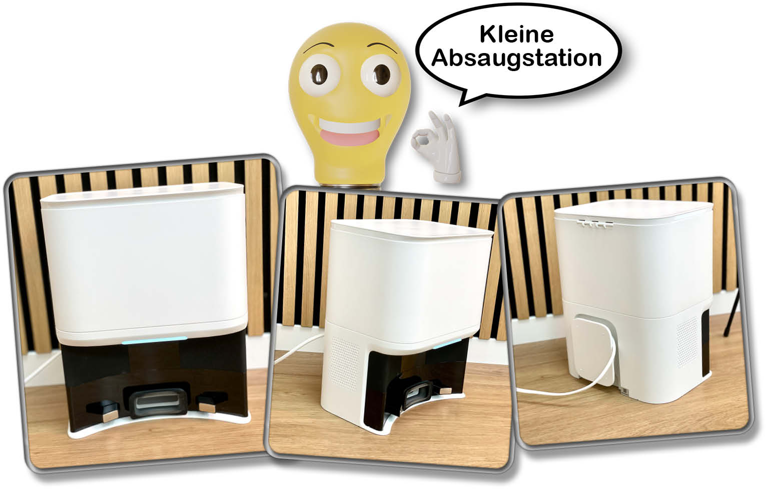 So sieht die kleine Absaugstation des SwitchBot K10+ aus