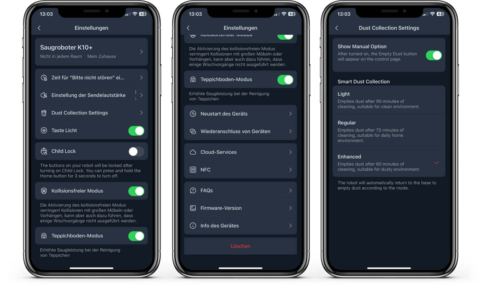 SwitchBot K10+ - App - Grundeinstellungen