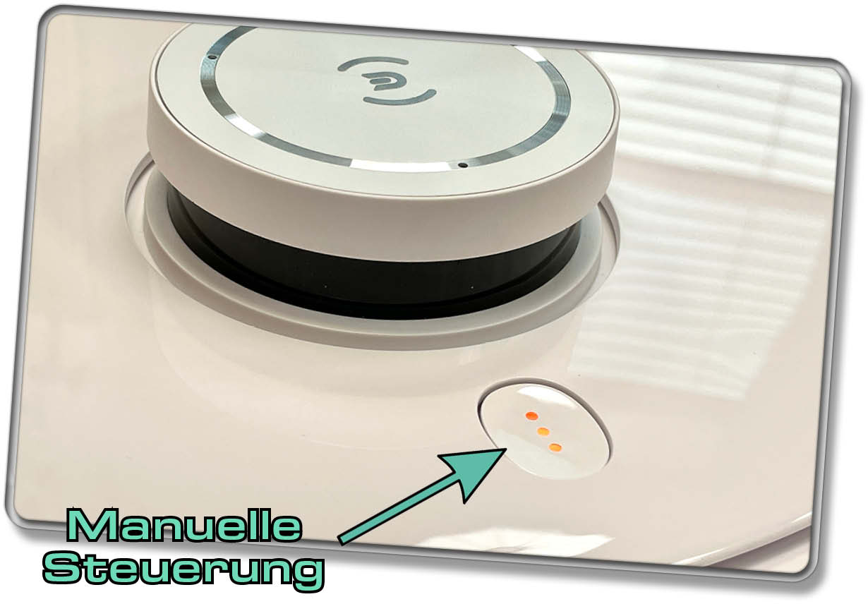 Über diese Taste kann der ECOVACS DEEBOT T20e OMNI manuell gesteuert werden