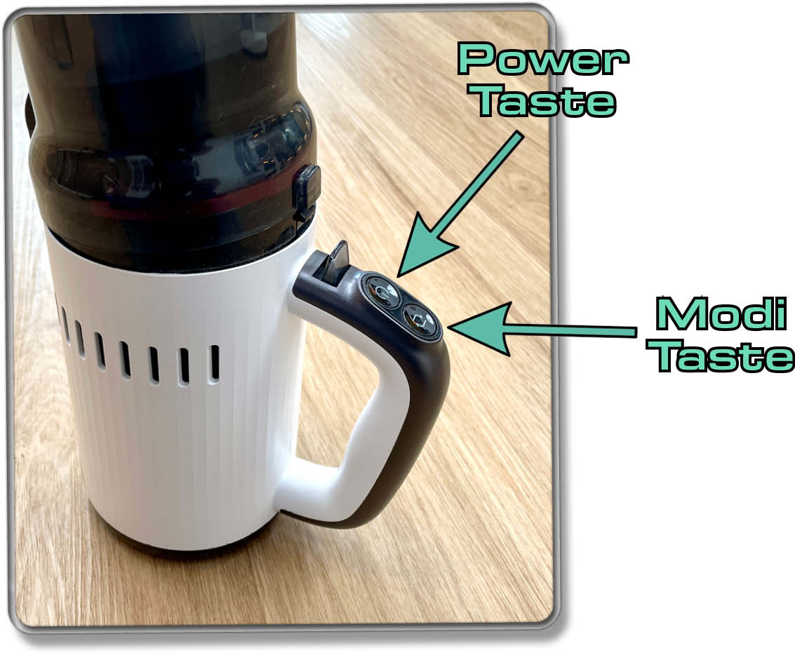 Über diese Tasten lässt sich der Wischsauger als Akkustaubsauger steuern