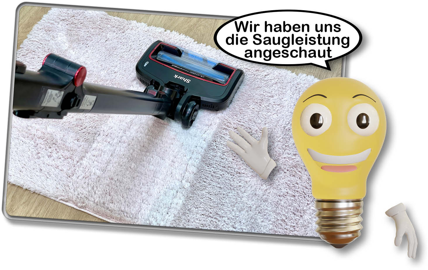Wir haben uns die Saugleistung des Shark Anti Hair Wrap IZ300EUT genau angeschaut.