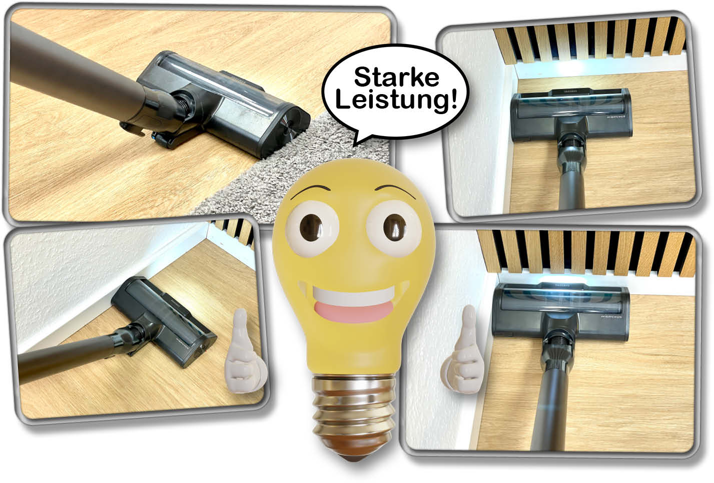 Auch die Ecken- und Randreinigung hat überzeugen können