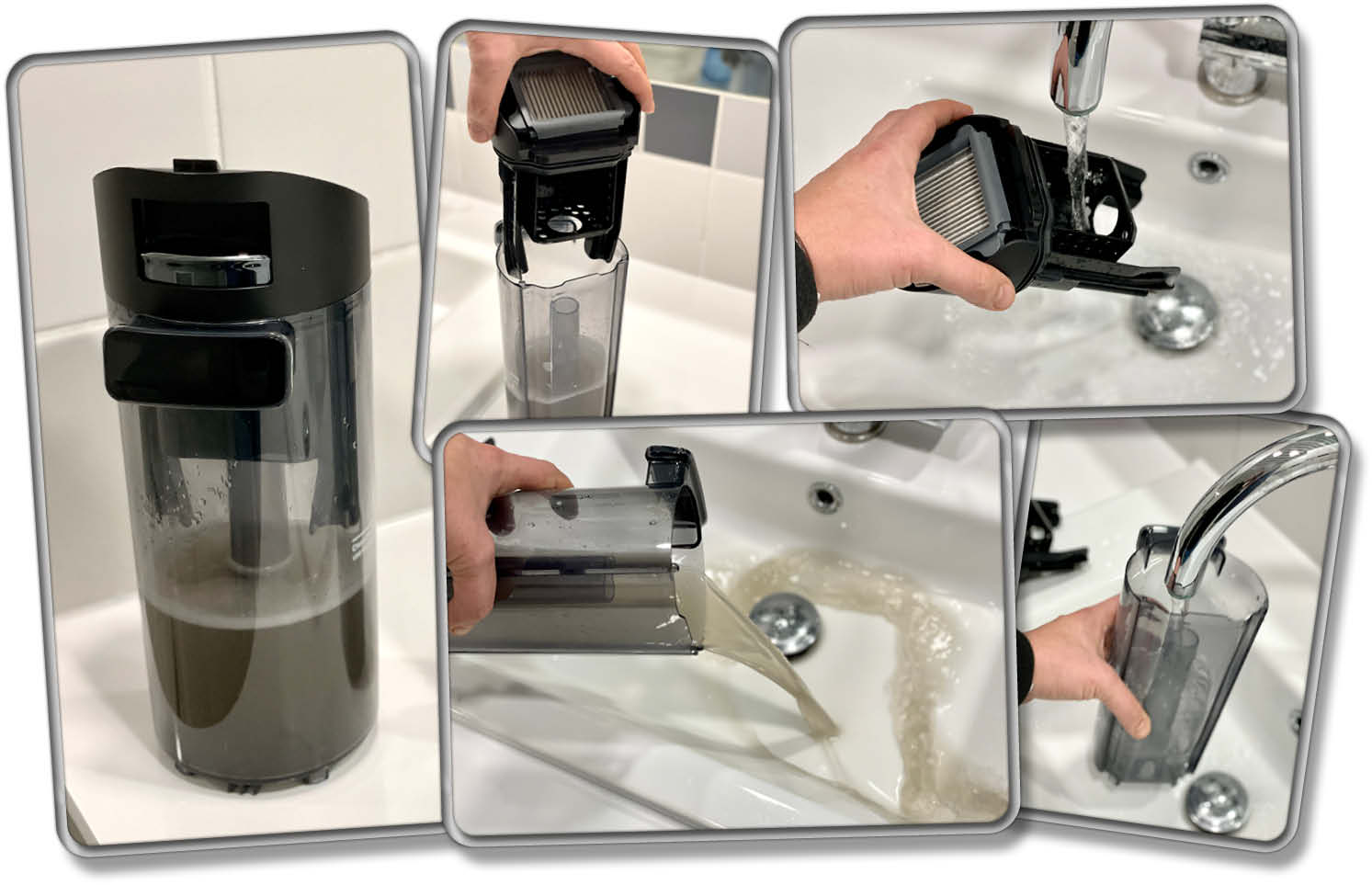 Das Entleeren des Schmutzwassertanks ist nach jeder Reinigung notwendig