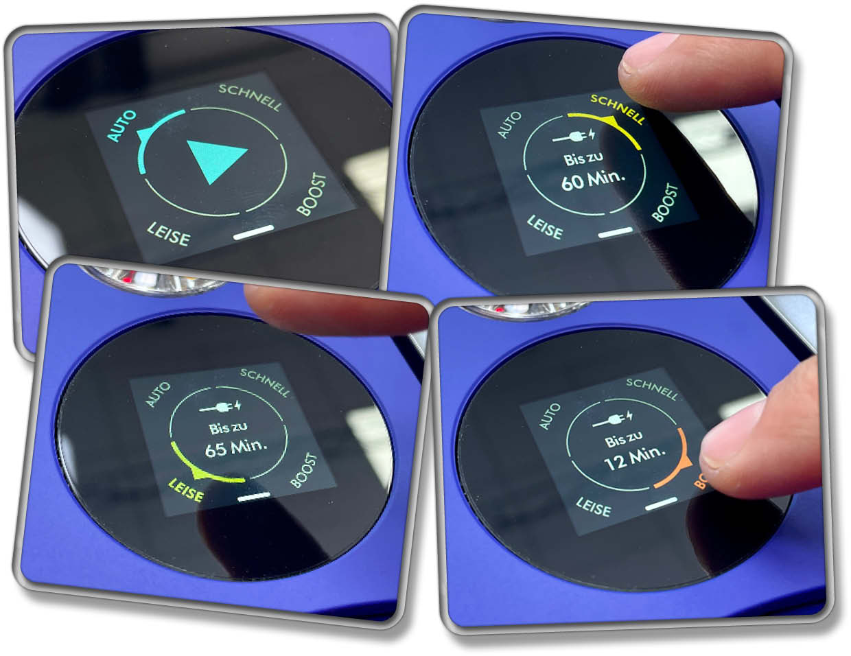Das sind die verschiedenen Saugmodi, die der Dyson 360 Vis Nav bietet