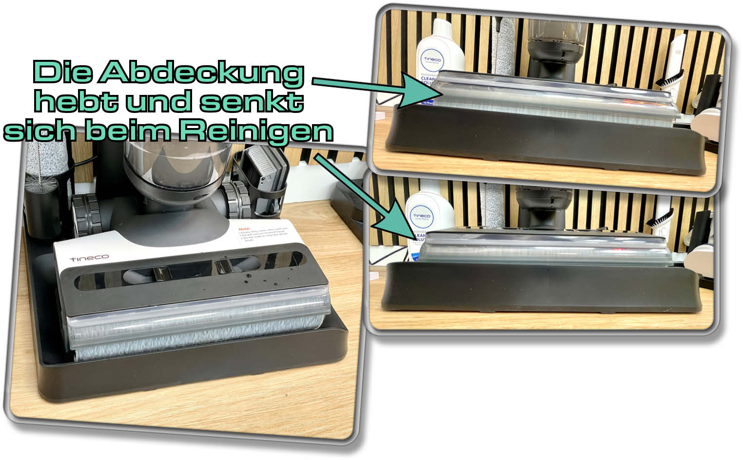Die Mitgelieferte Station des Tineco Floor One S7 Combo lädt nicht nur, sondern reinigt auch