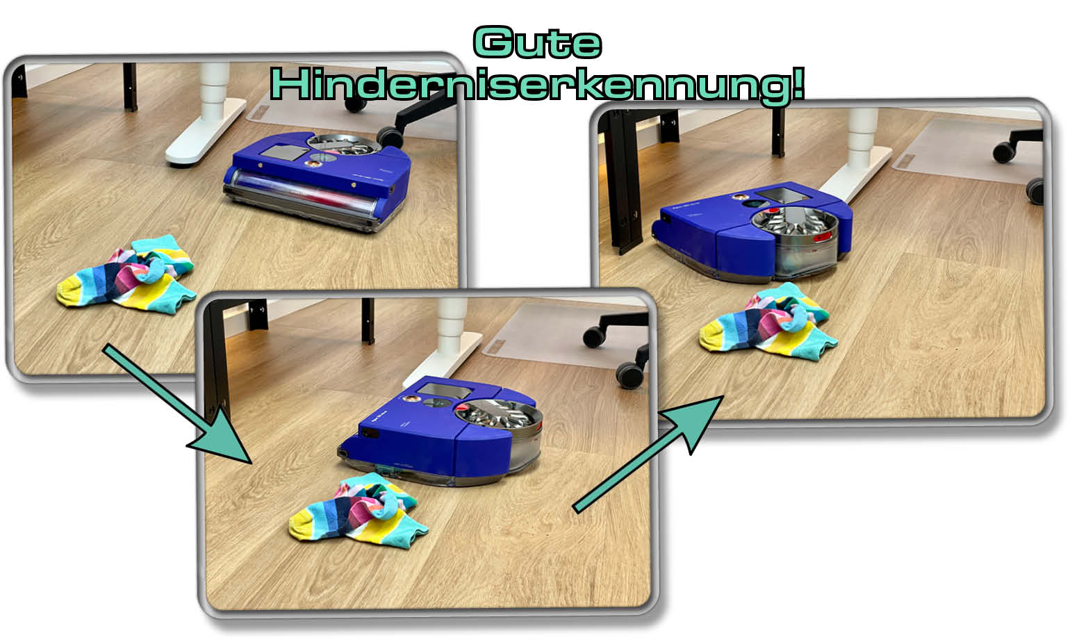 Hindernisse erkennt er dank Obstacle Avoidance präzise und weicht diesen aus