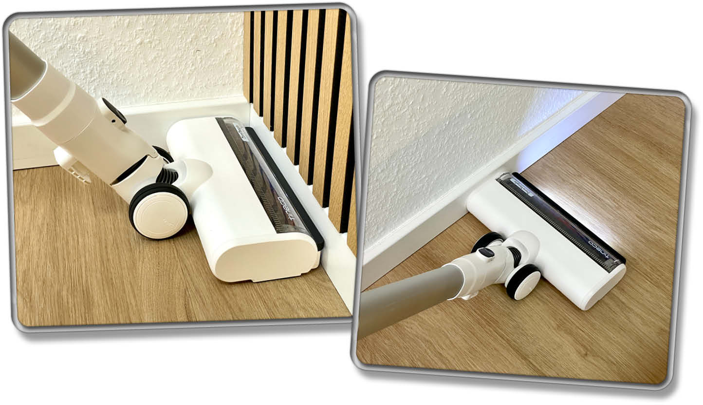 Tineco Floor One S7 Combo - Die gemessen Saugleistung in Ecken und an Rändern