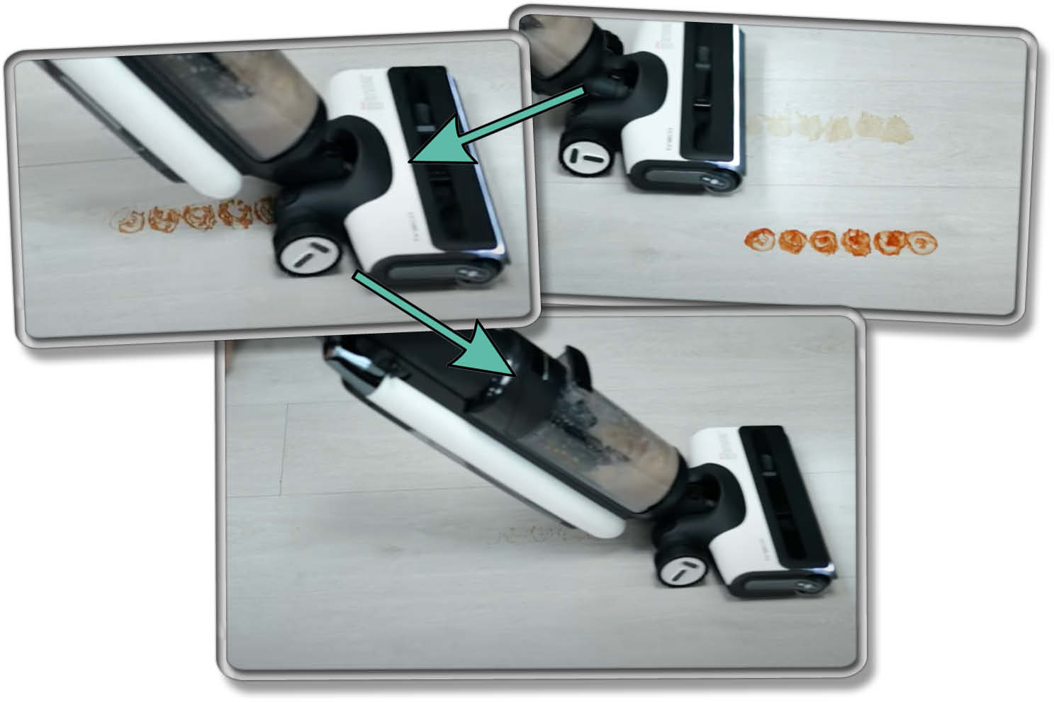 Tineco Floor One S7 Combo - Wischleistung bei getrockneter Verschmutzung