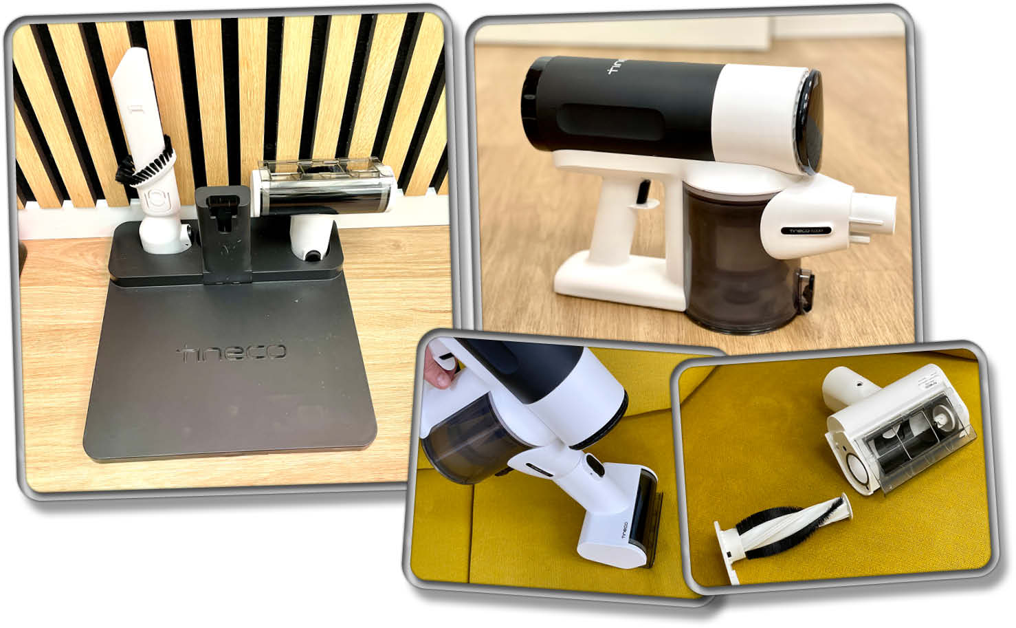 Verschiedene Adapter werden direkt am Akkusauger oder am Rohr befestigt