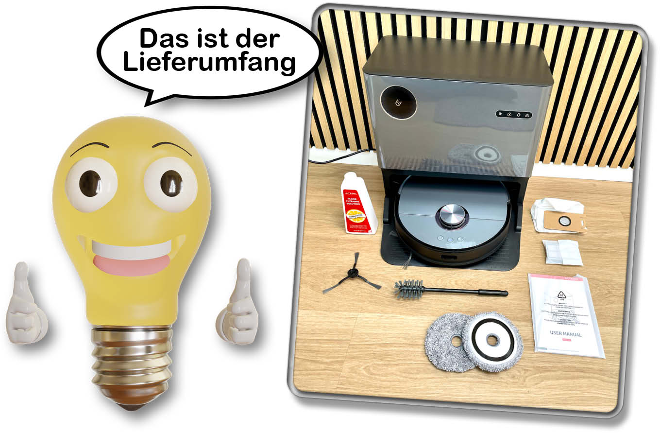 Der Lieferumfang des Ultenic MC1 ist durchaus groß und gut bestückt