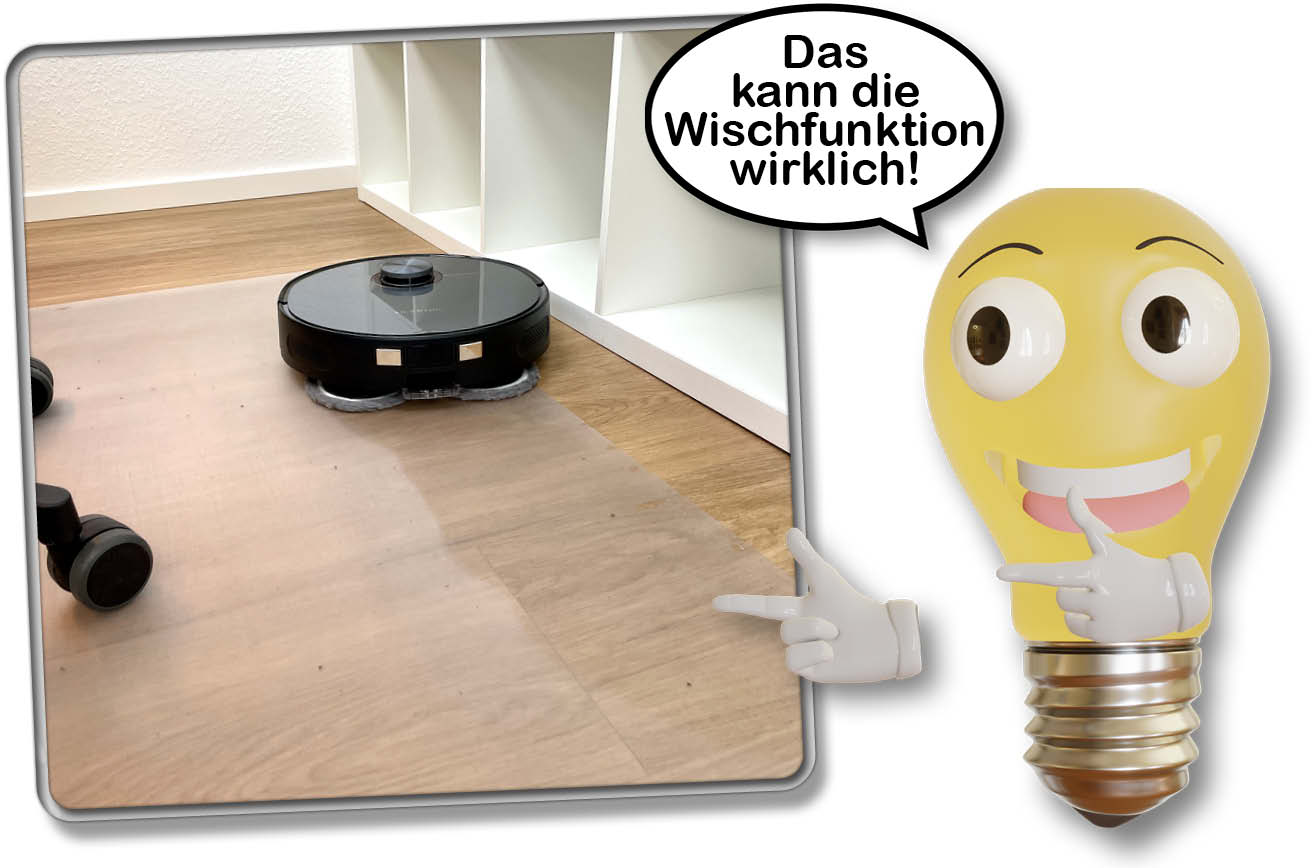 Der Ultenic MC1 verfügt über eine passive aber rotierende Wischfunktion