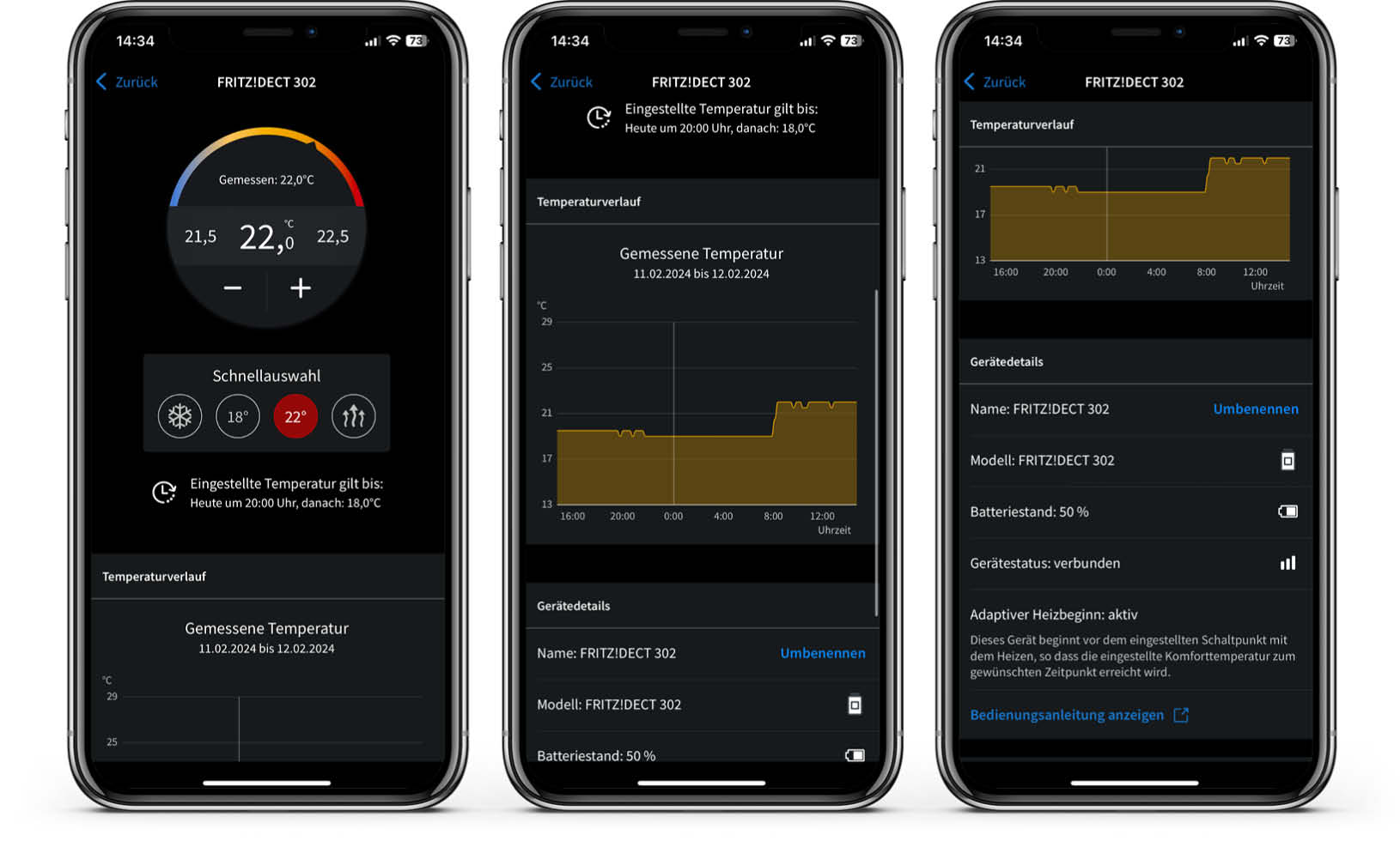AVM FRITZ!DECT 302 - App - Steuerung