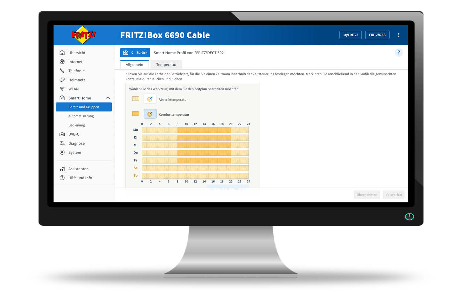 AVM FRITZ!DECT 302 - Web-Ansicht - Zeitschaltung