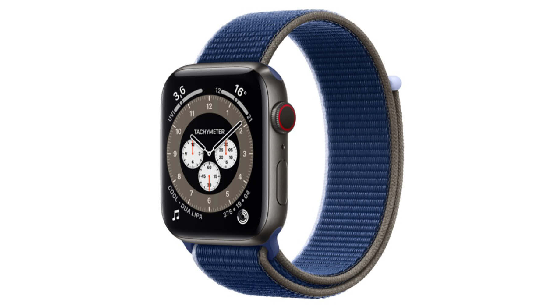 Apple Watch Series 6 (GPS + Cellular) 44 mm Titan Space Schwarz