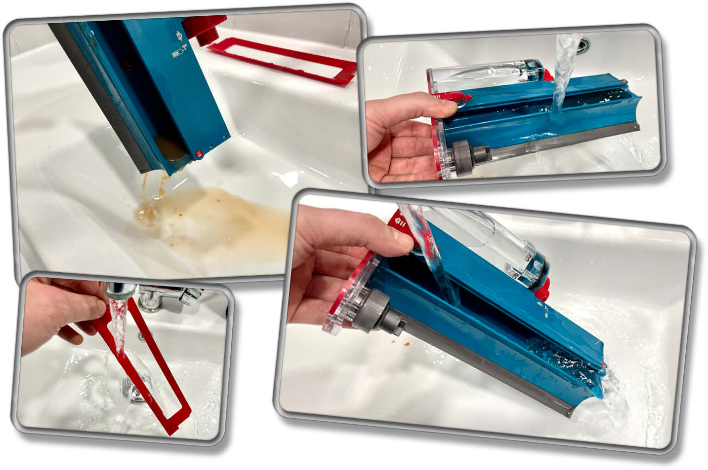 Auch der Abwasserbehälter muss nach der Reinigung ausgeleert werden.