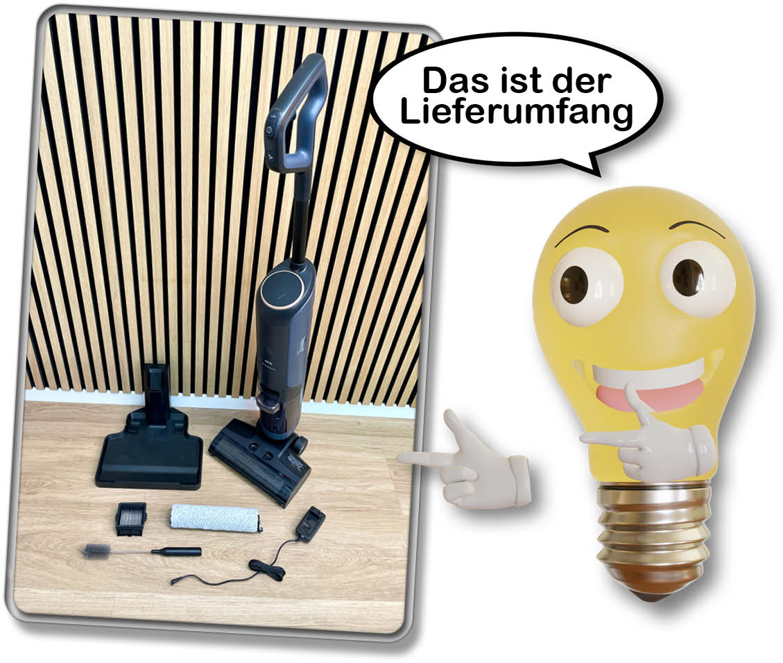 Das ist der Lieferumfang des AEG ULTIMATE 8000 Wet&Dry Wischsaugers.