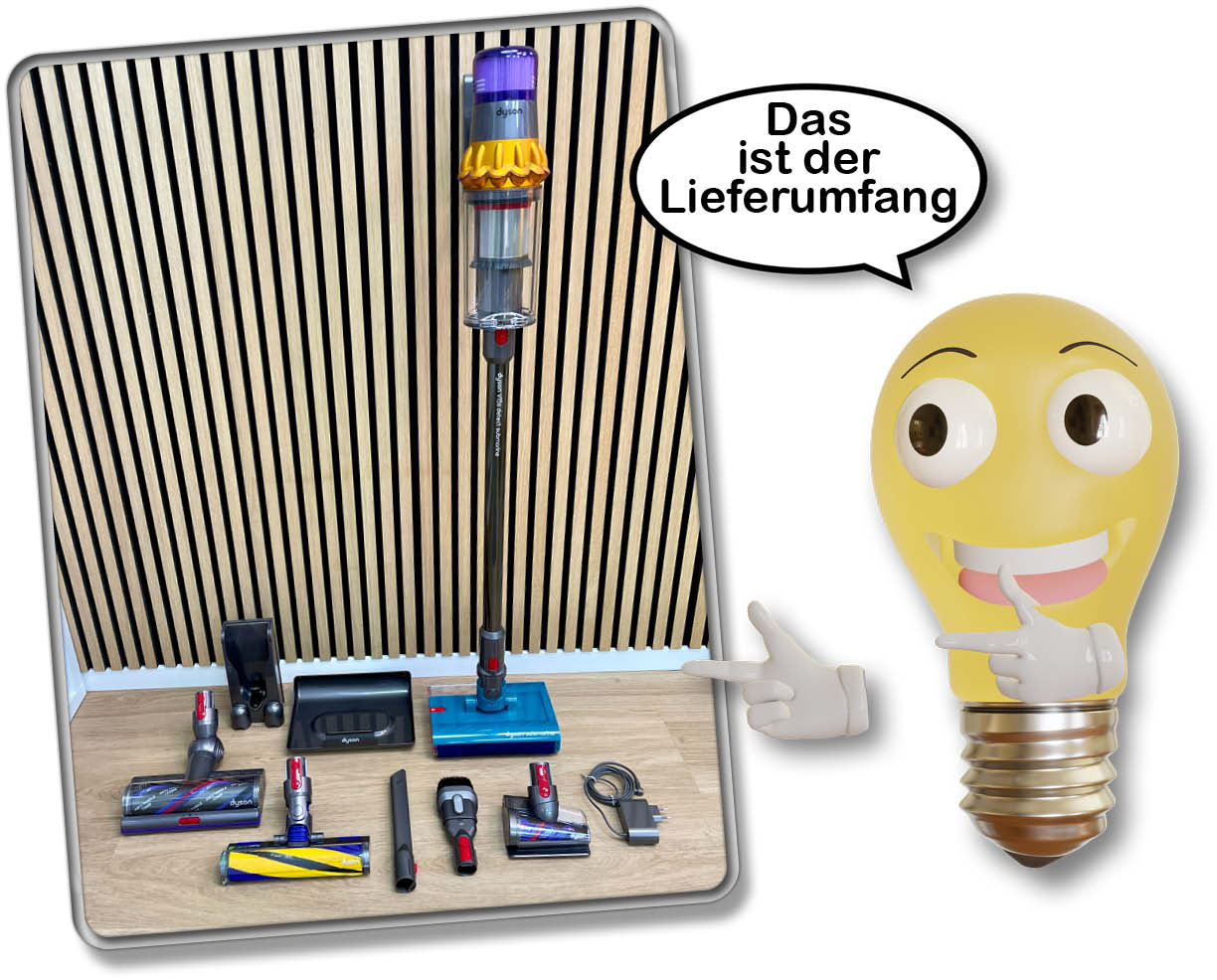 Das ist der Lieferumfang des Dyson V15s Detect Submarine