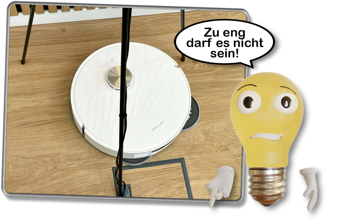 Der Dreame L10s Pro Ultra Heat meidet oftmals Engstellen.