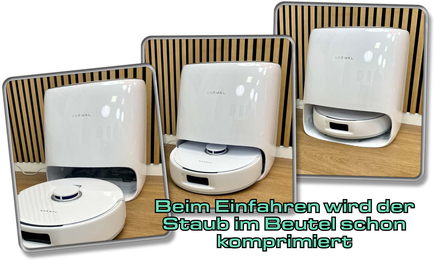 Der Schmutz wird im Beutel so stark komprimiert, dass man die Beutel mehrere Wochen einsetzen kann.