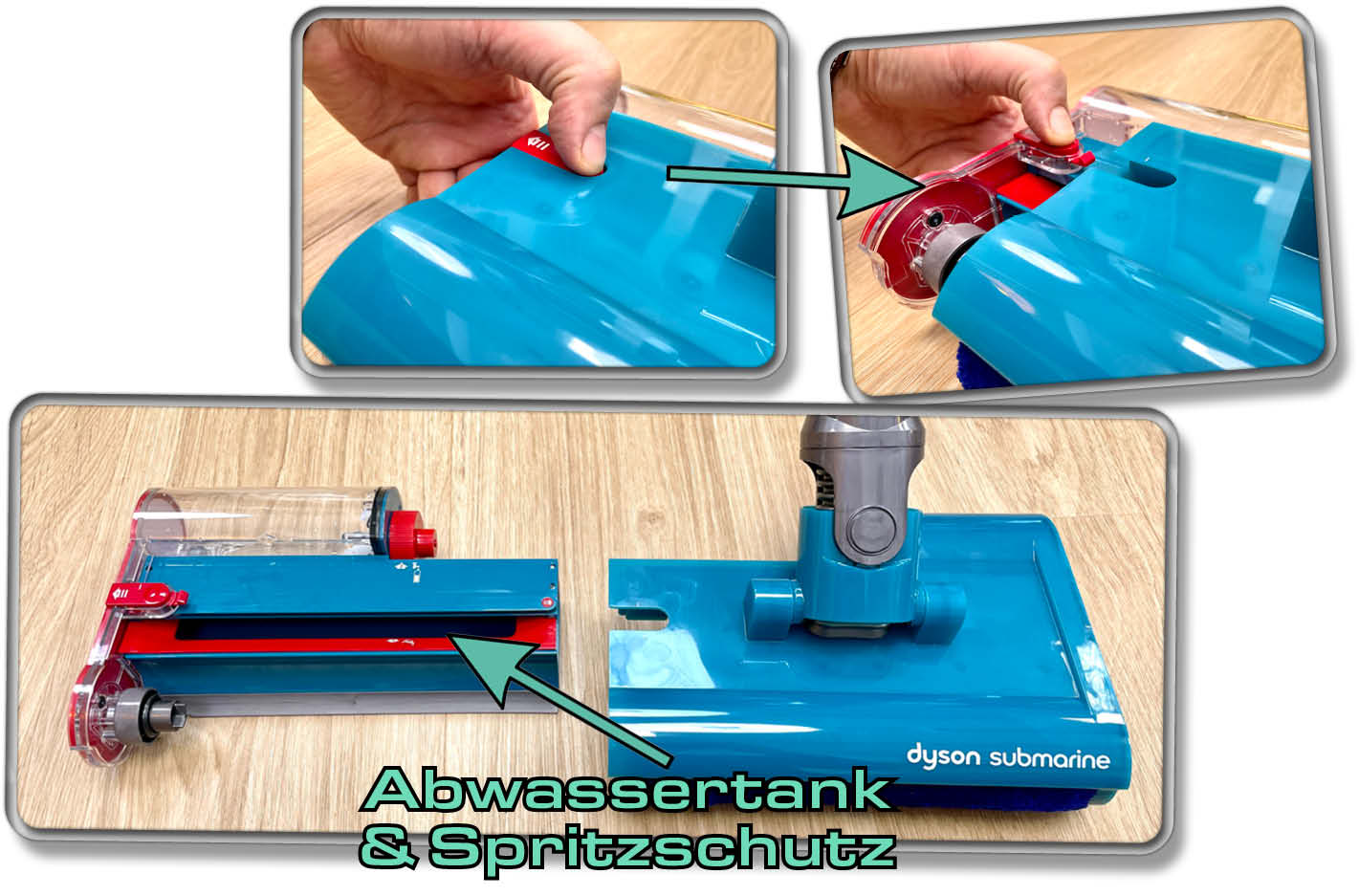 Der Wasser- und Abwassertank lassen sich ganz einfach herausziehen