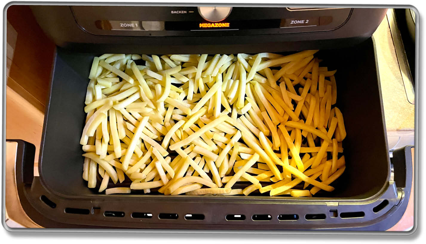 Die Königsklasse Pommes Frites müssen in der Fritteuse perfekt werden