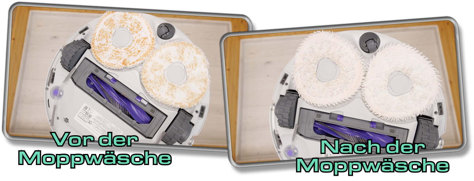 Die Moppwäsche des Narwal Freo X Ultra funktioniert eindrucksvoll gut