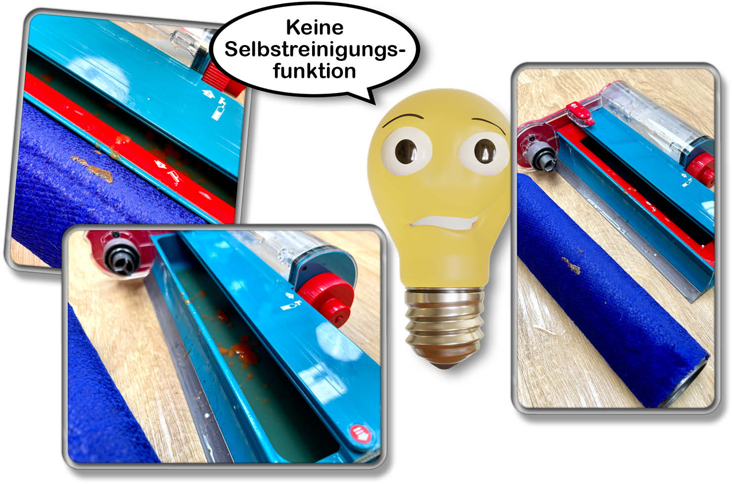 Die Reinigung des Submarine Wischaufsatzes ist nicht unbedingt schnell gemacht