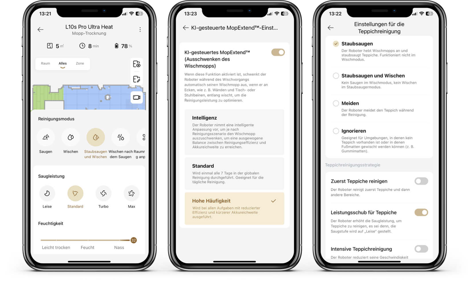 Dreame L10s Pro Ultra Heat - App - Reinigung