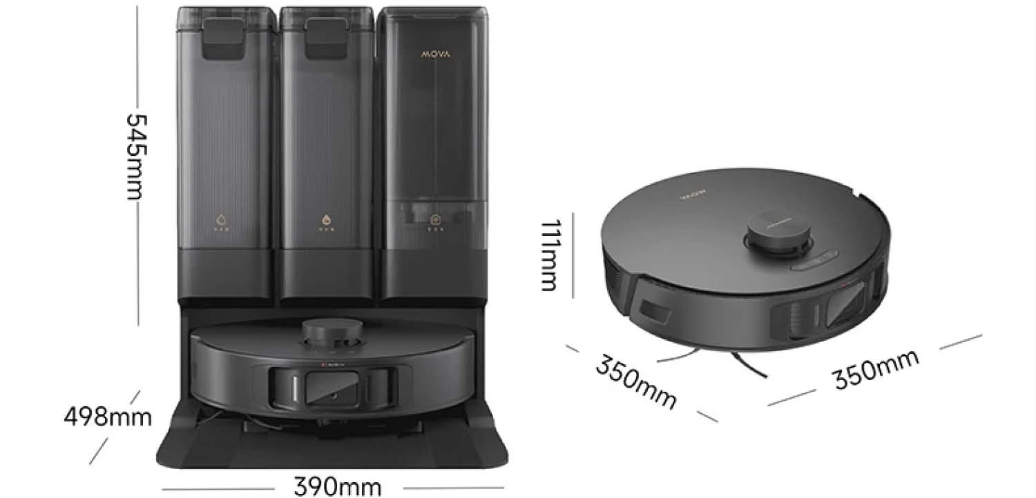 Dreame Mova G30 Ultra - Maße