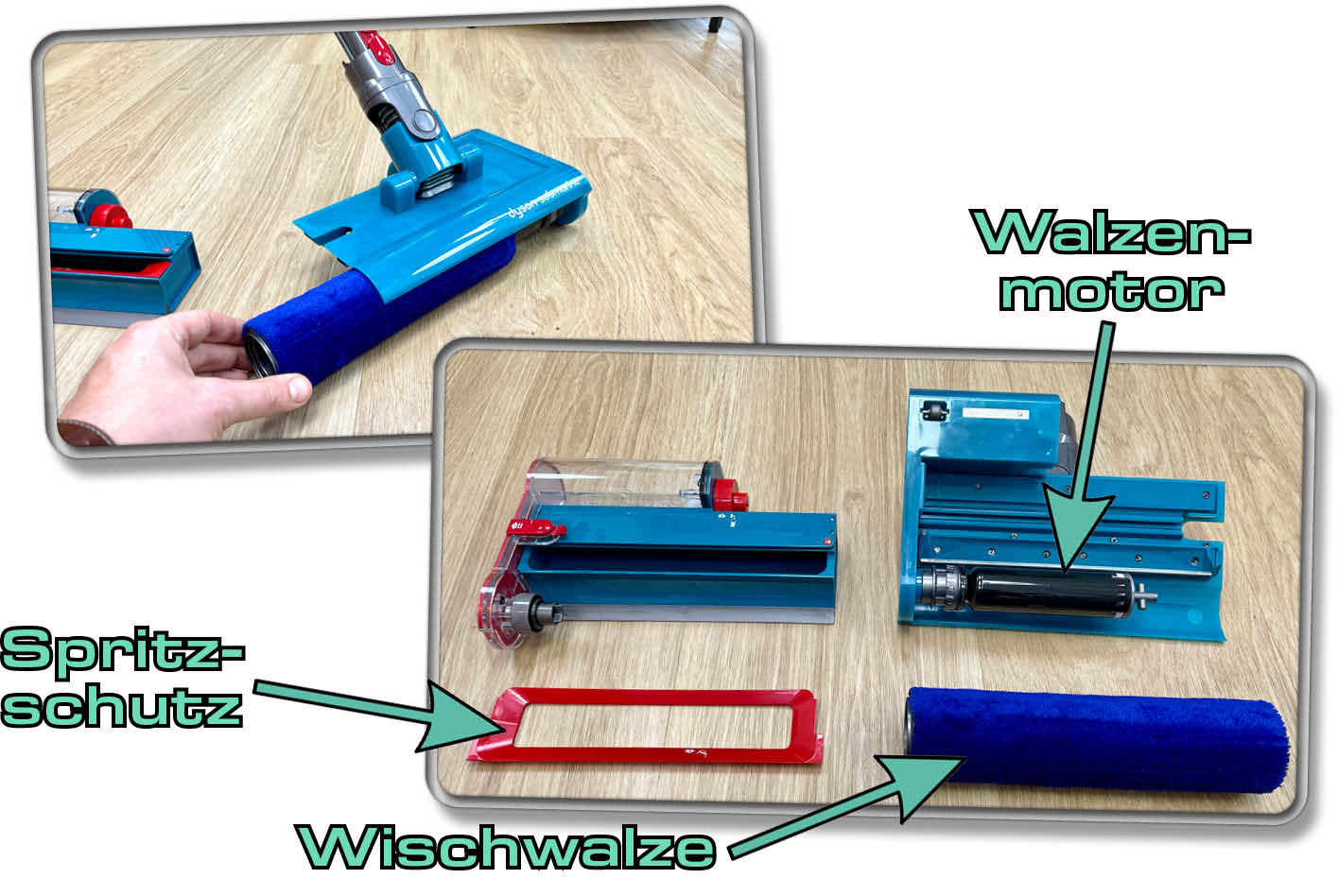 Dyson verbaut im V15s Detect Submarine eine fluffige Wischwalze