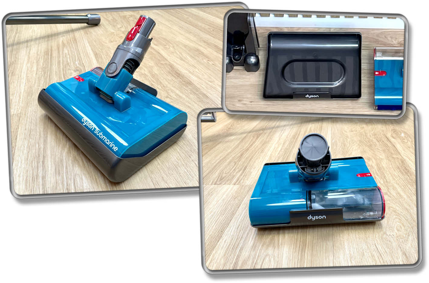 Eine praktische Aufbewahrungsschale für den Wischaufsatz, leider aber ohne Funktion. 