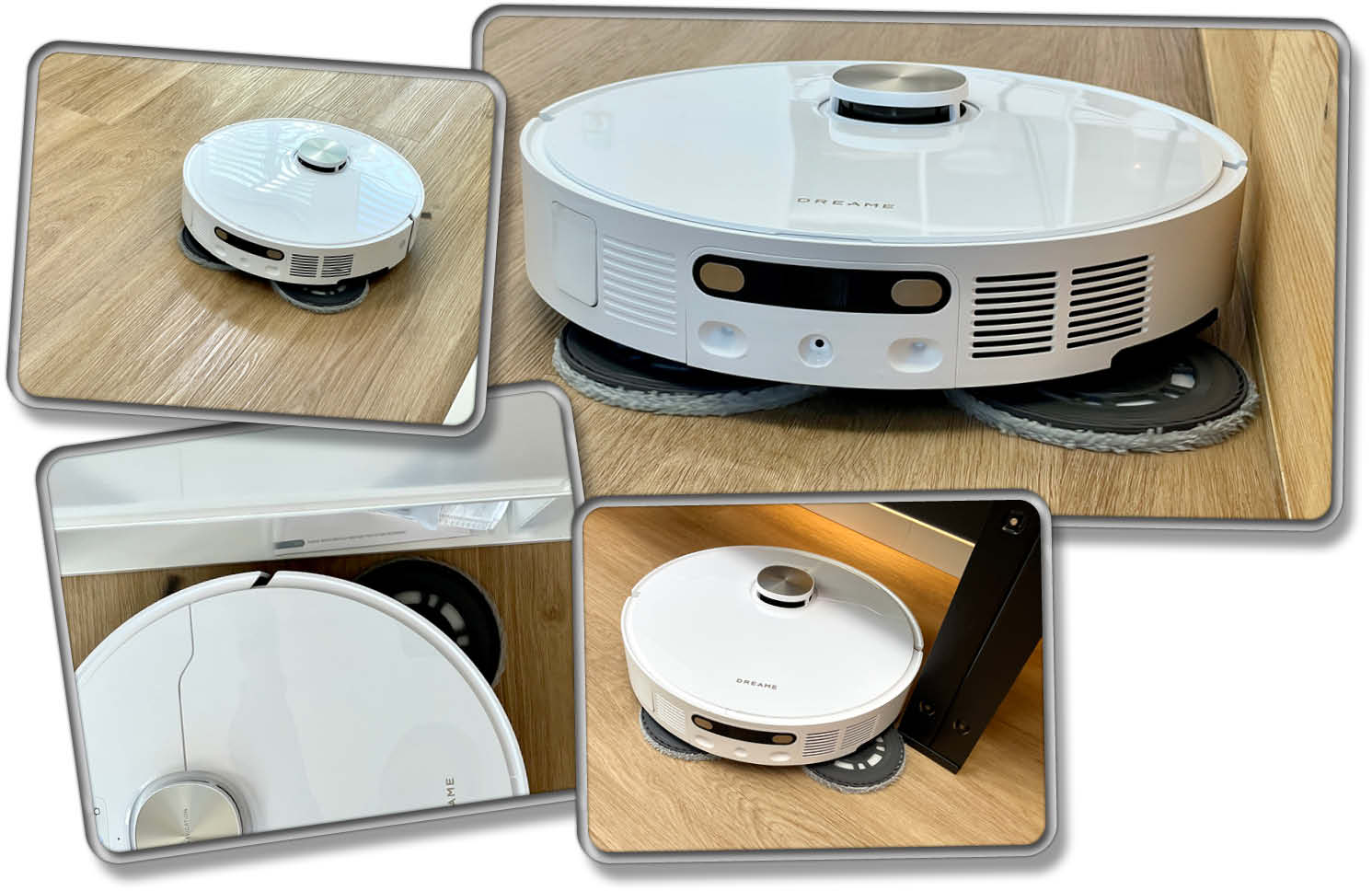 Einer der Wischmopps des Dreame L10s Pro Ultra Heat kann bis zum Rand ausgefahren werden.