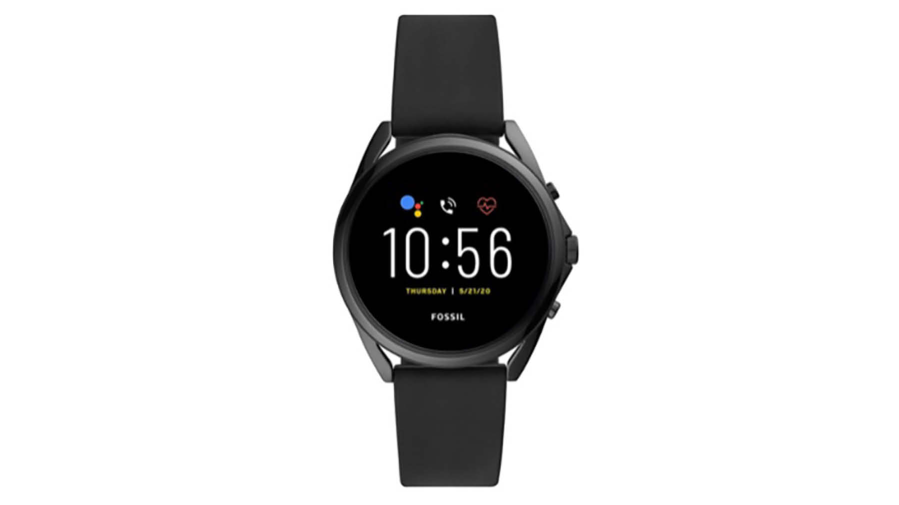Fossil Gen 5 (LTE) 45 mm Edelstahl Schwarz