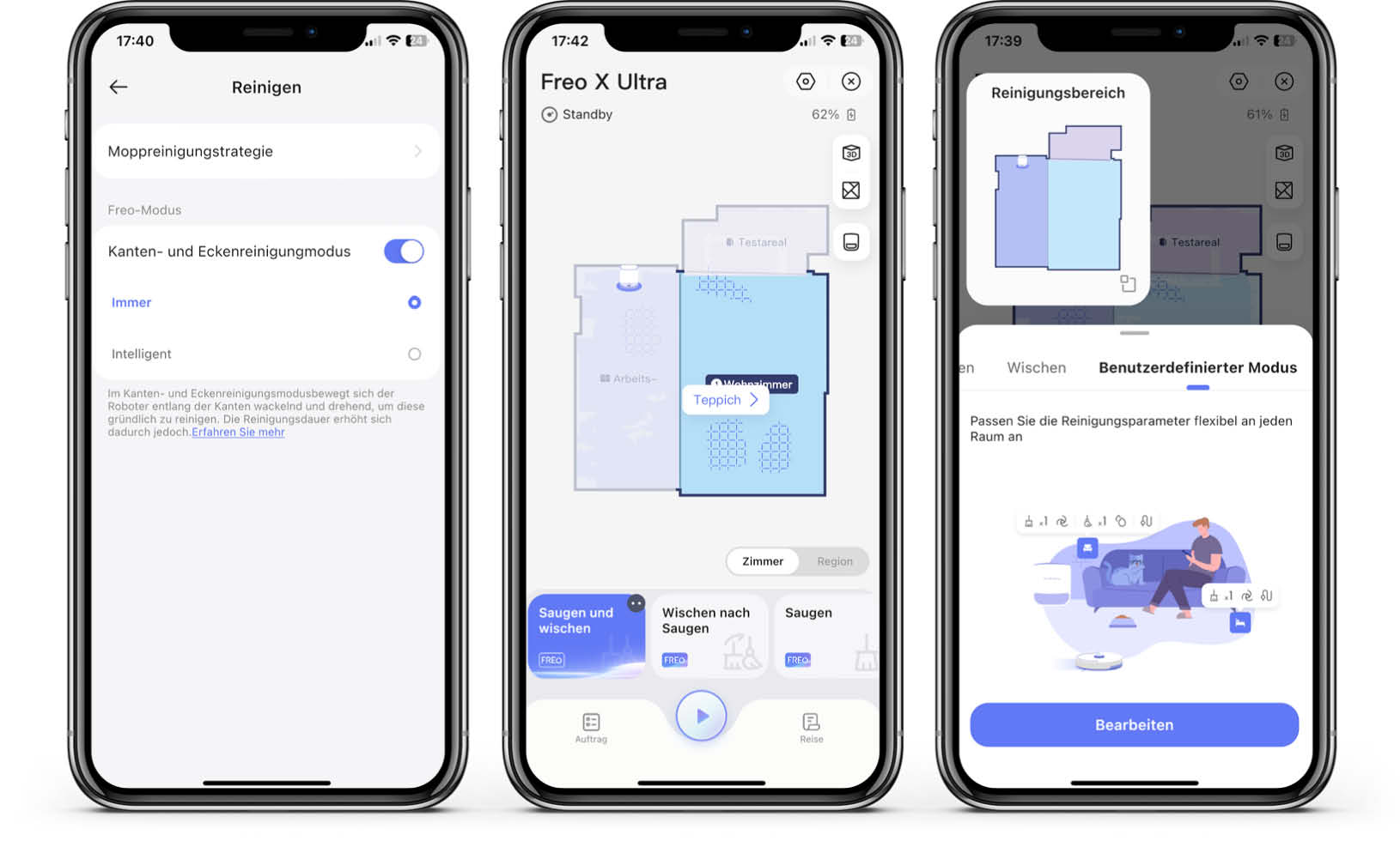 Narwal Freo X Ultra - App - Reinigen