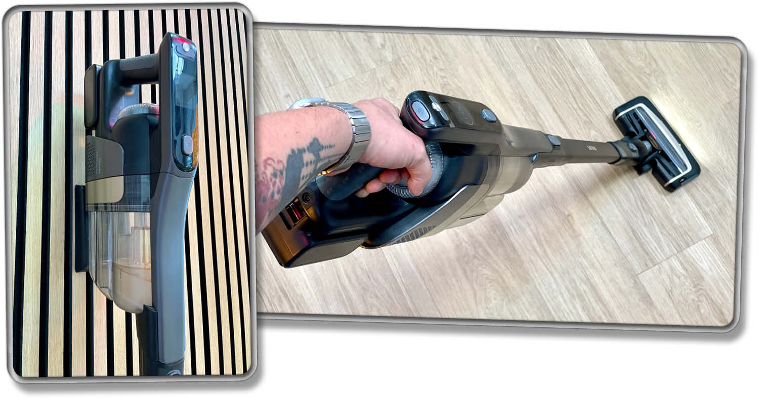 Wir haben natürlich auch das Akkusaugermodul des Philips 9000 Series AquaTrio Cordless genau angeschaut