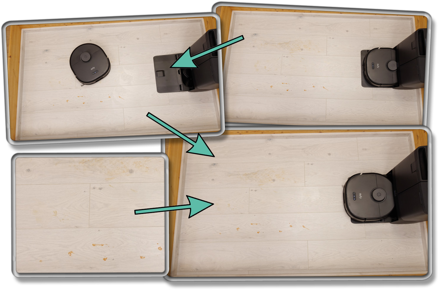 Auch im zweiten Wischdurchgang hat man noch starke Verschmutzungen gesehen