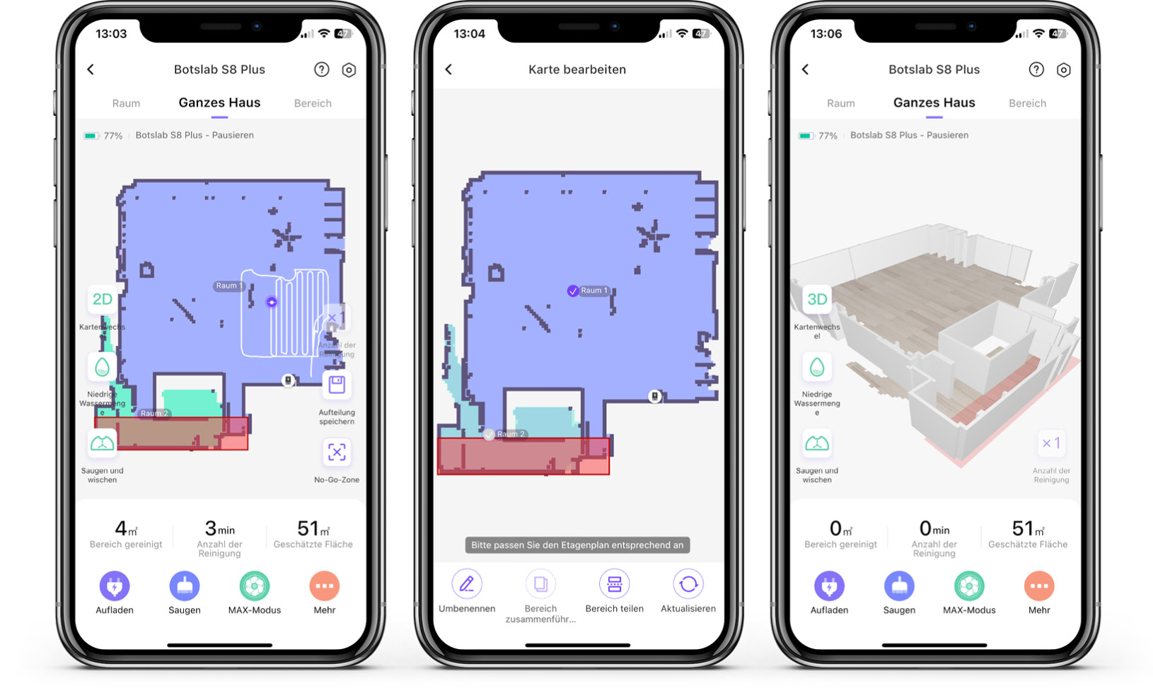 Botslab by 360 S8 Plus - App - Karte