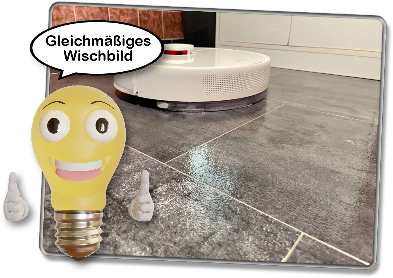 Das Wischbild ist sehr gleichmäßig, aber auch nur sehr einfach gehalten