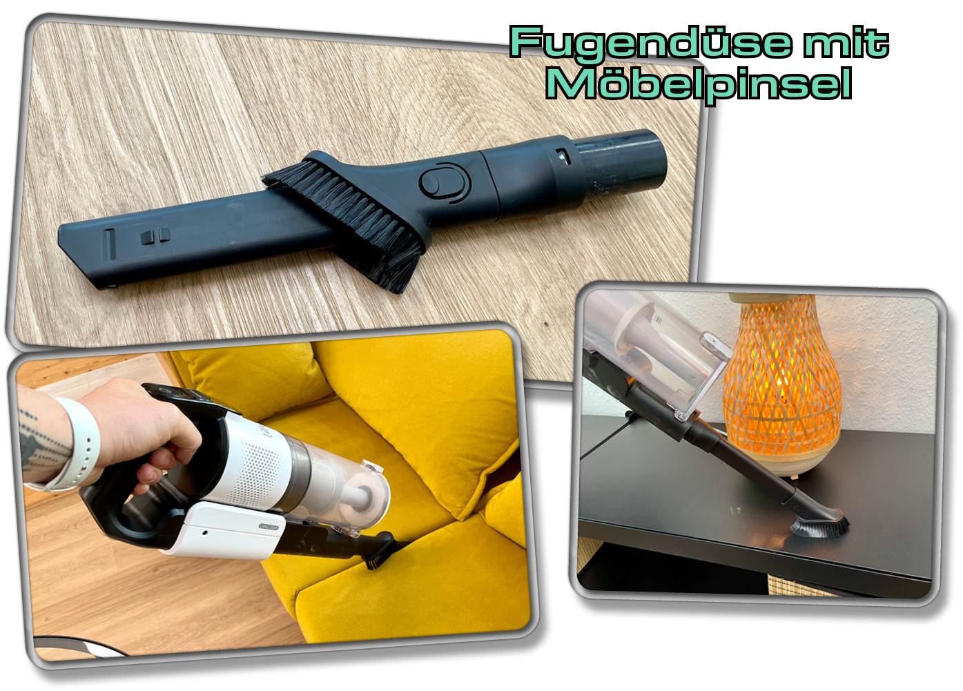 Das ist die Fugendüse inklusive einer kleinen Möbelbürste.
