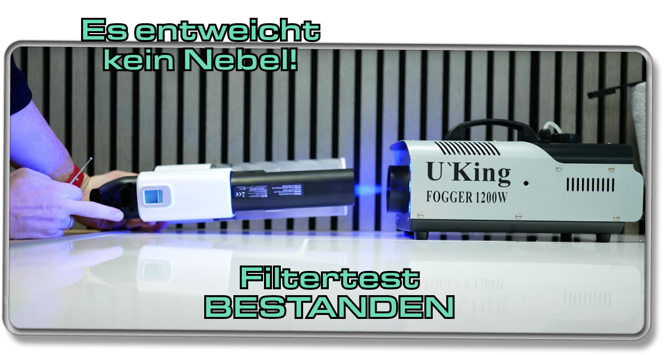 Den Filtertest mit unserer Nebelmaschine hat der Levoit LVAC-200 bestanden