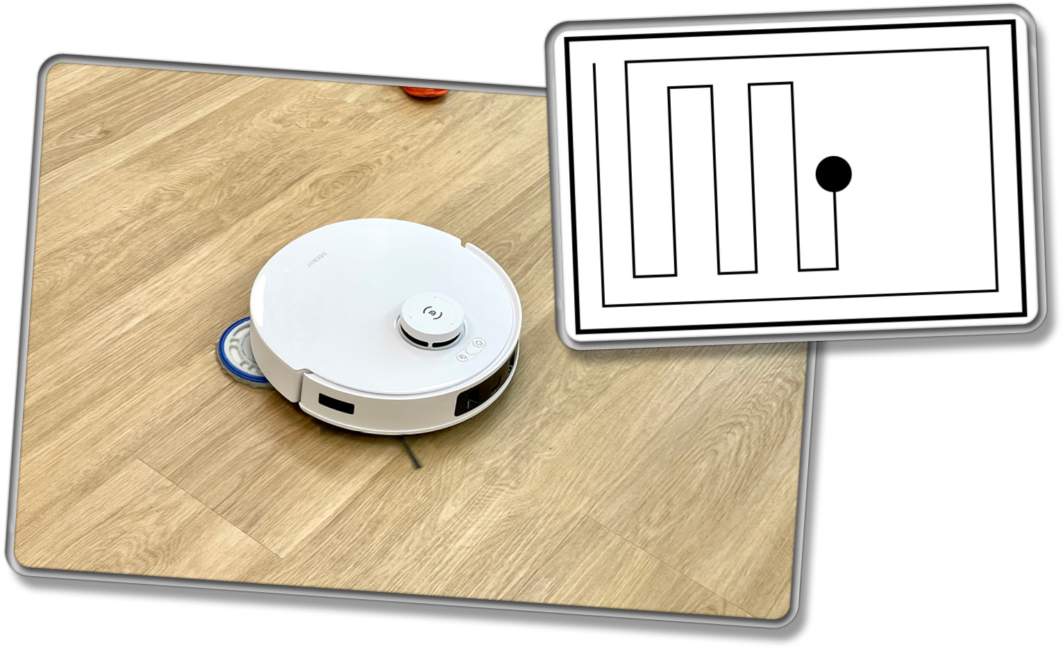 Der ECOVACS DEEBOT T30 PRO OMNI navigiert intelligent und in überlappenden Bahnen