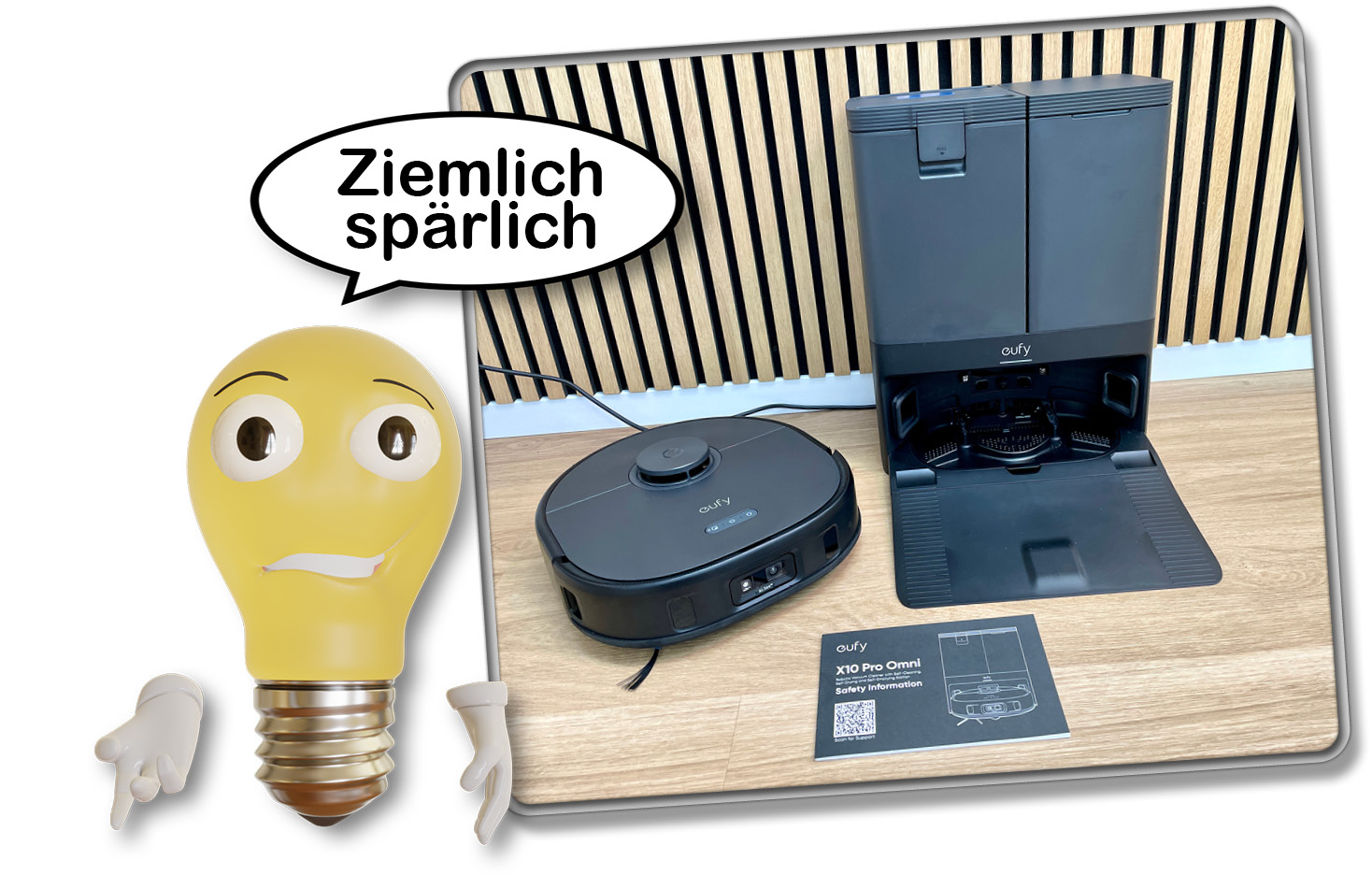 Der Lieferumfang des eufy X10 Pro Omni gestaltet sich ziemlich spärlich