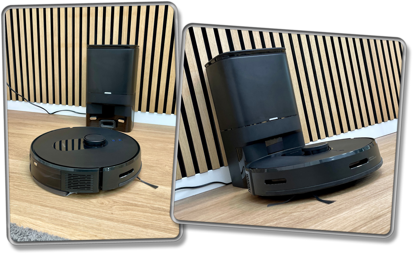 Die Absaugstation saugt den Schmutz des Staubbehälters direkt in einen Staubbeutel in der Station