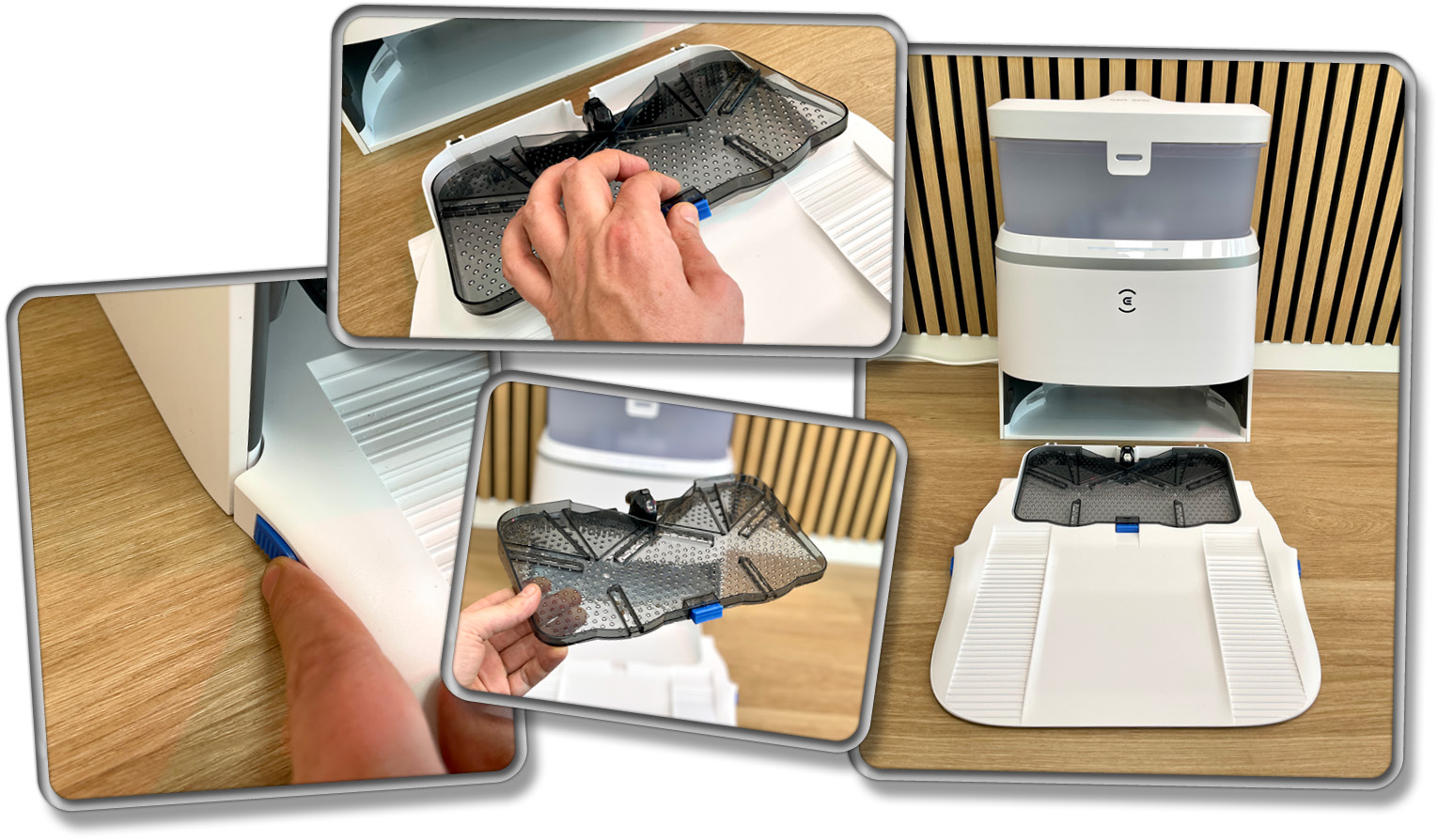 Die Waschschale lässt sich für die manuelle Reinigung komplett herausnehmen