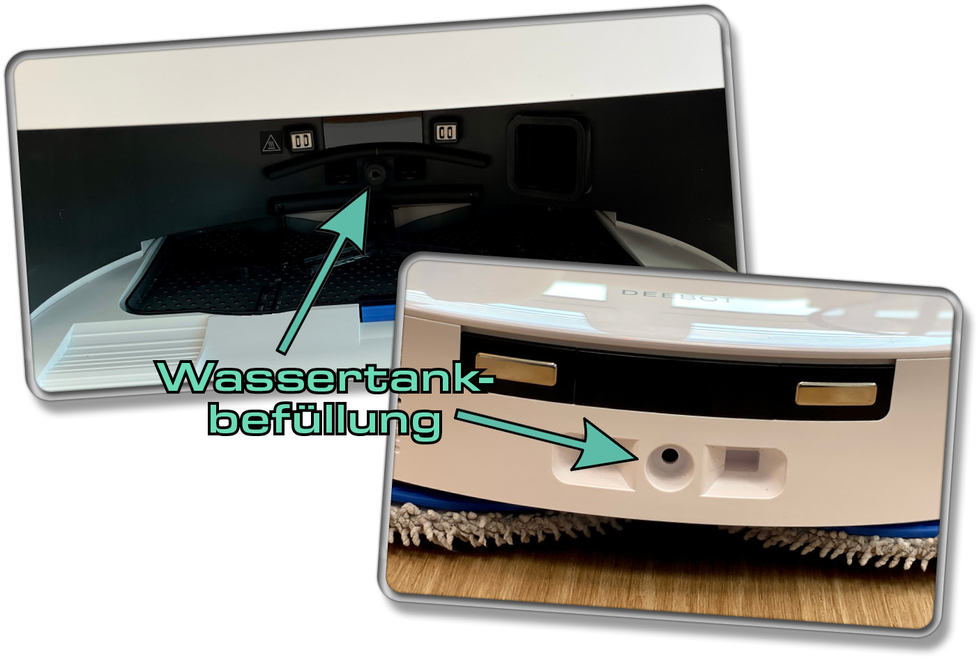 Die Wassertankbefüllung des Frischwassertanks im Roboter wird automatisch gestartet