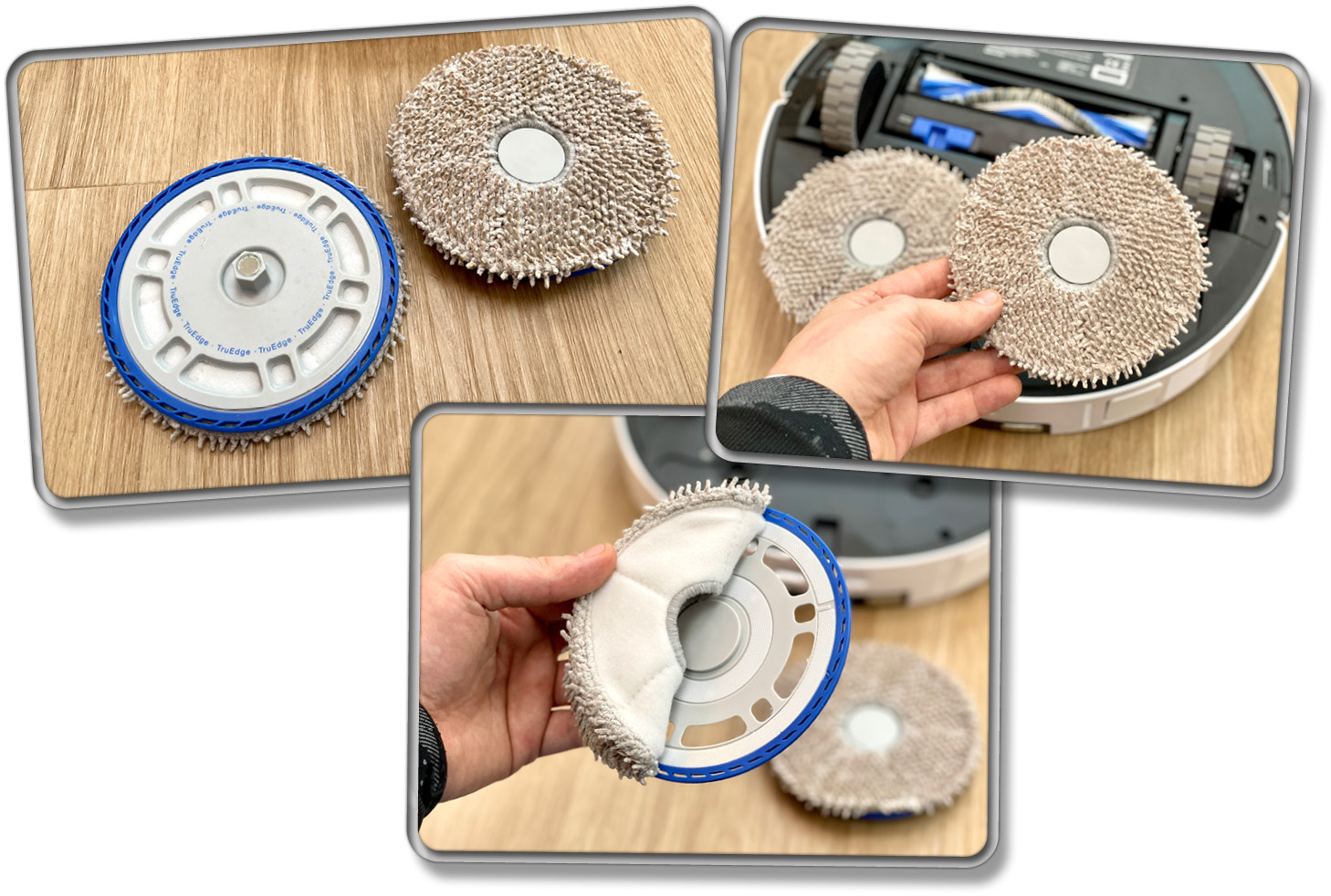 Die Wischmopps lassen sich für die manuelle Reinigung entnehmen