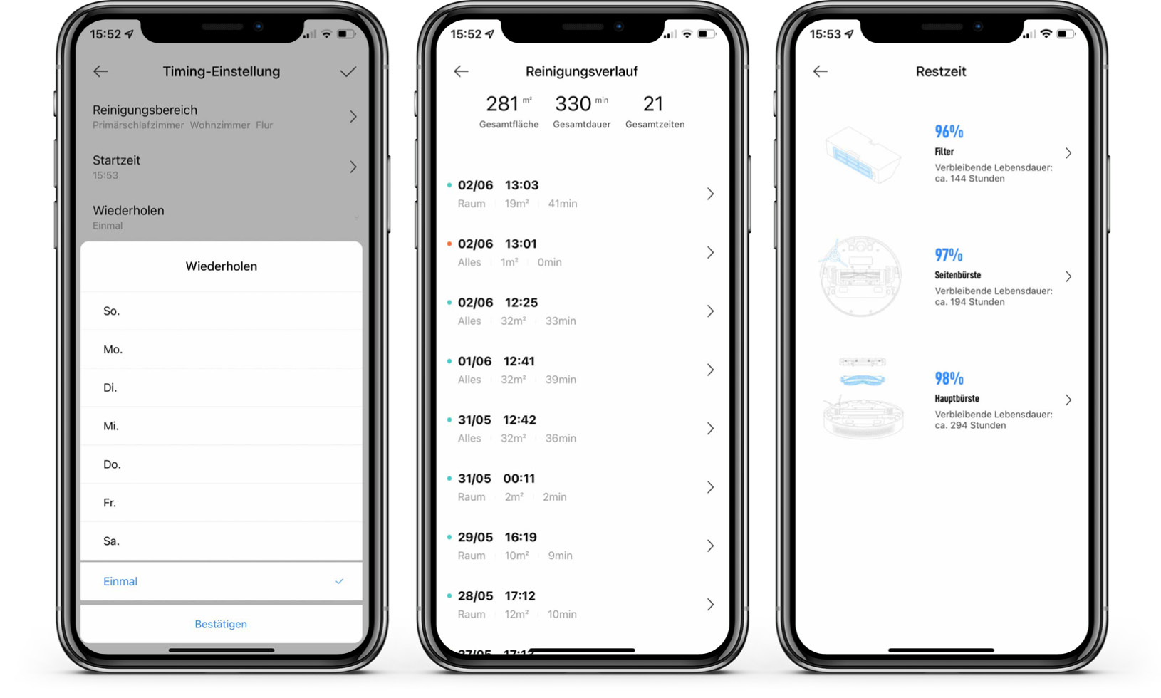 Dreame D10 Plus - App - Einstellungen